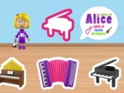 Igra Svet oblikov Alice glasbenih instrumentov spletu Igra Svet oblikov Alice glasbenih instrumentov spletu