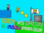 Igra Obby proti Bacon Rainbow Parkour spletu Igra Obby proti Bacon Rainbow Parkour spletu