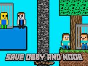 Igra Reši Obbyja in Nooba Dva Igralca spletu