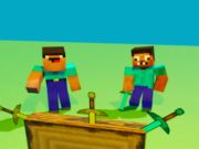 Igra Nub proti profesionalcem. Minecraft noži metajo spletu