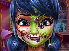 Igra Pikčasta deklica Halloween ličenje spletu