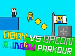 Igra Obby proti Bacon Rainbow Parkour spletu