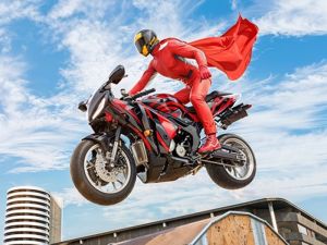 Igra Pravi motocikel: Triki superjunaka 3D spletu