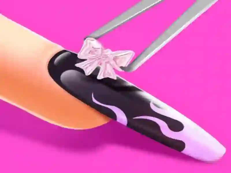 Igra 3D akrilna manikura: umetniški nohti spletu