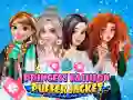 Igra Modra puffer jakna za princeske spletu Igra Modra puffer jakna za princeske spletu