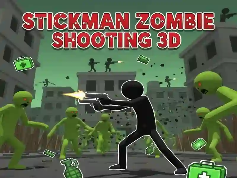 Igra Stickman: Streljanje zombijev 3D spletu
