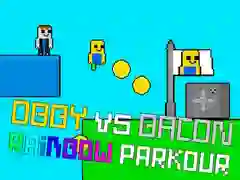 Igra Obby proti Bacon Rainbow Parkour spletu