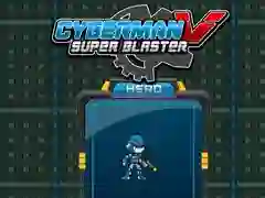 Igra Kiberčlovek proti Super Blasterju spletu