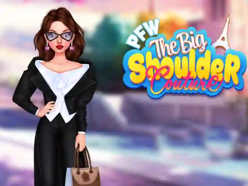 Igra Obleke Couture s širokimi rameni spletu