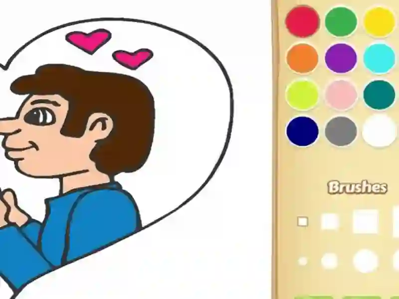 Igra Barvanje knjig za otroke: ljubezen spletu