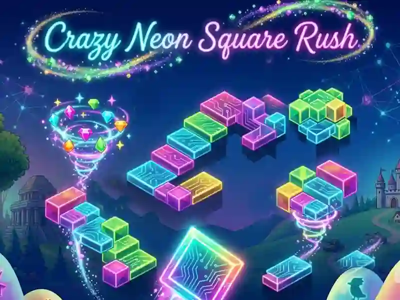 Igra Crazy Neon Square Raid spletu