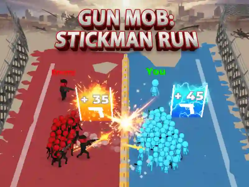 Igra Mob orožje: Stickman run spletu