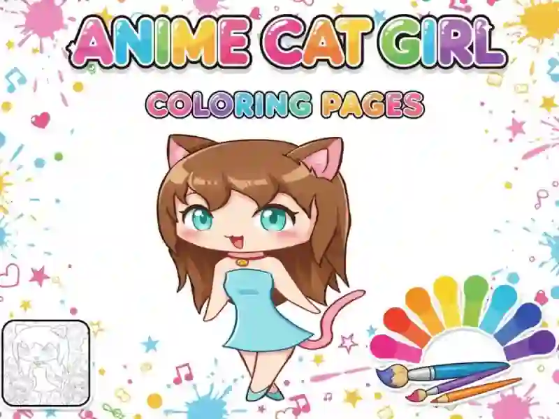 Igra Pobarvanke Anime Cat Girl spletu