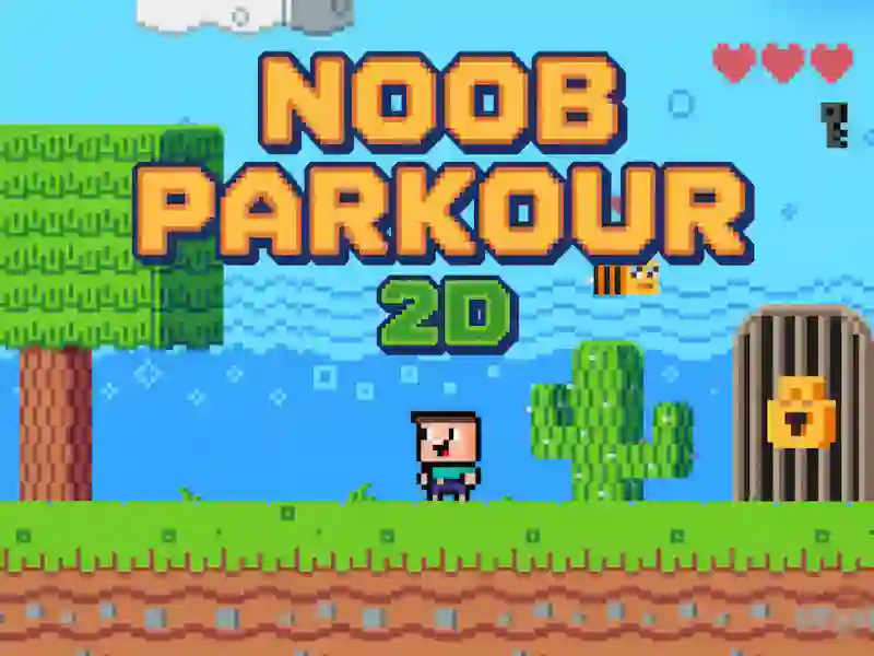 Igra Noob: Parkour 2D spletu