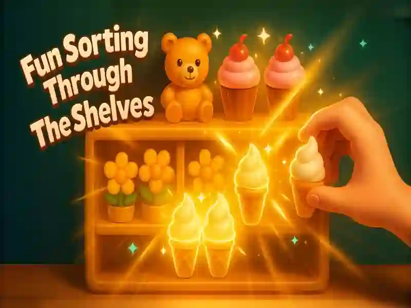 Igra Zabavno razvrščanje po policah spletu Igra Zabavno razvrščanje po policah spletu