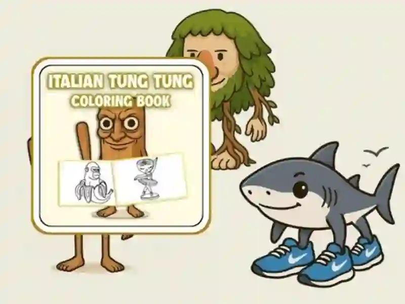 Igra Tung Tung Sahur: Knjiga za barvanje spletu