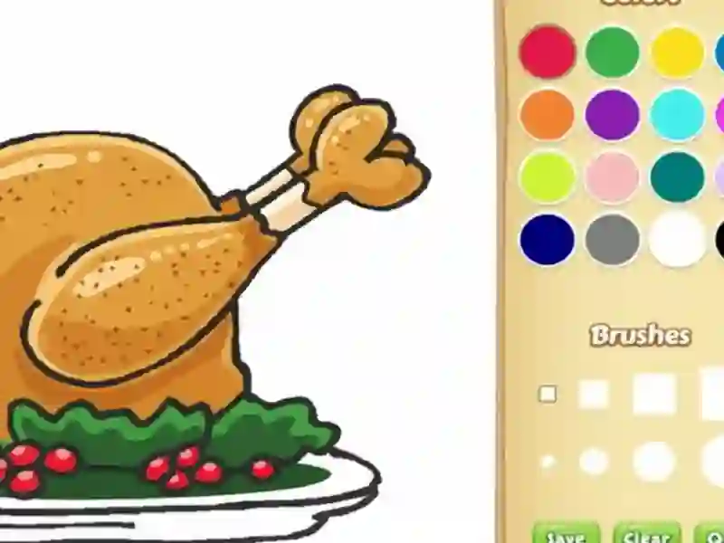 Igra Barvanje knjig za otroke: hrana spletu