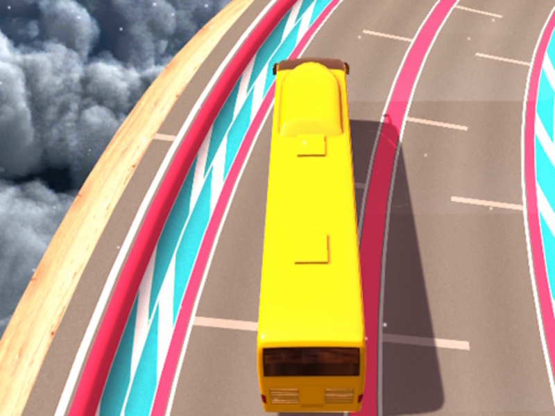 Igra Simulator kaskade z avtobusom z rampom spletu