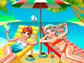 Igra Elsa in Anna Plažni Selfi spletu