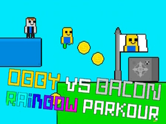 Igra Obby proti Bacon Rainbow Parkour spletu