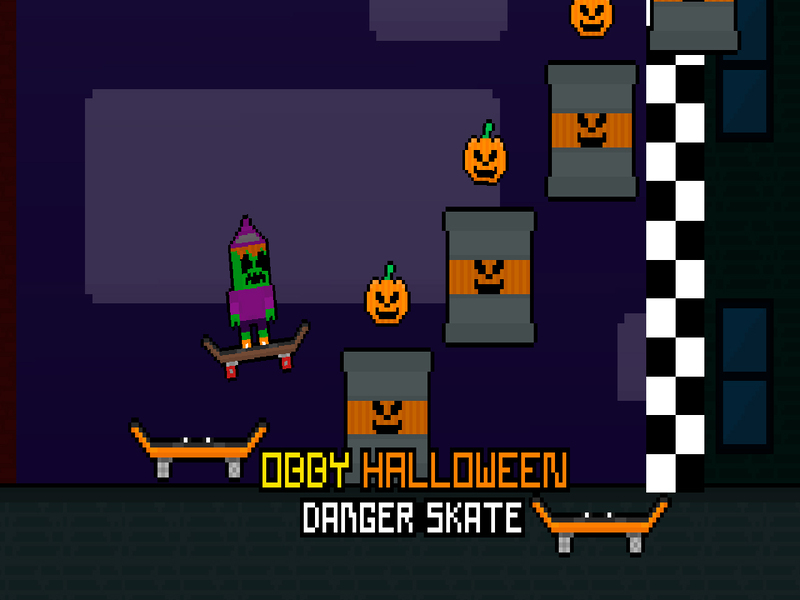Igra OBBI Halloween: nevaren drsalka spletu
