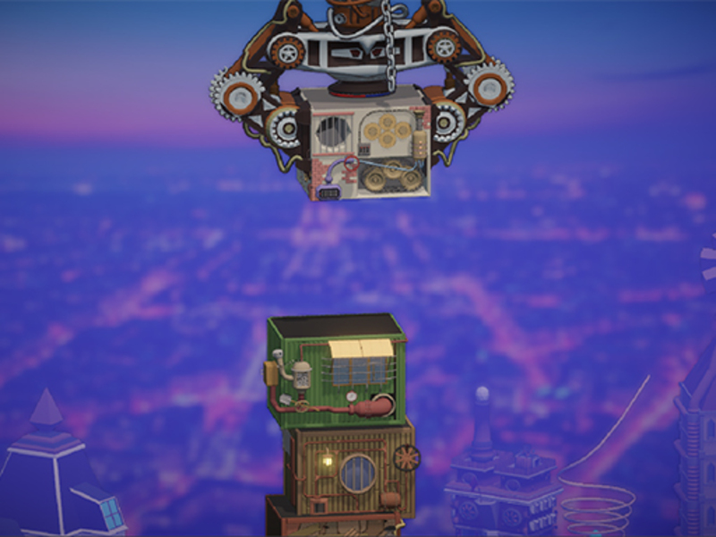 Igra Graditelj stolpov v slogu Steampunk spletu